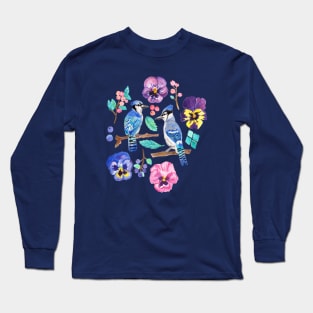 Blue Jay Winter Garden Long Sleeve T-Shirt